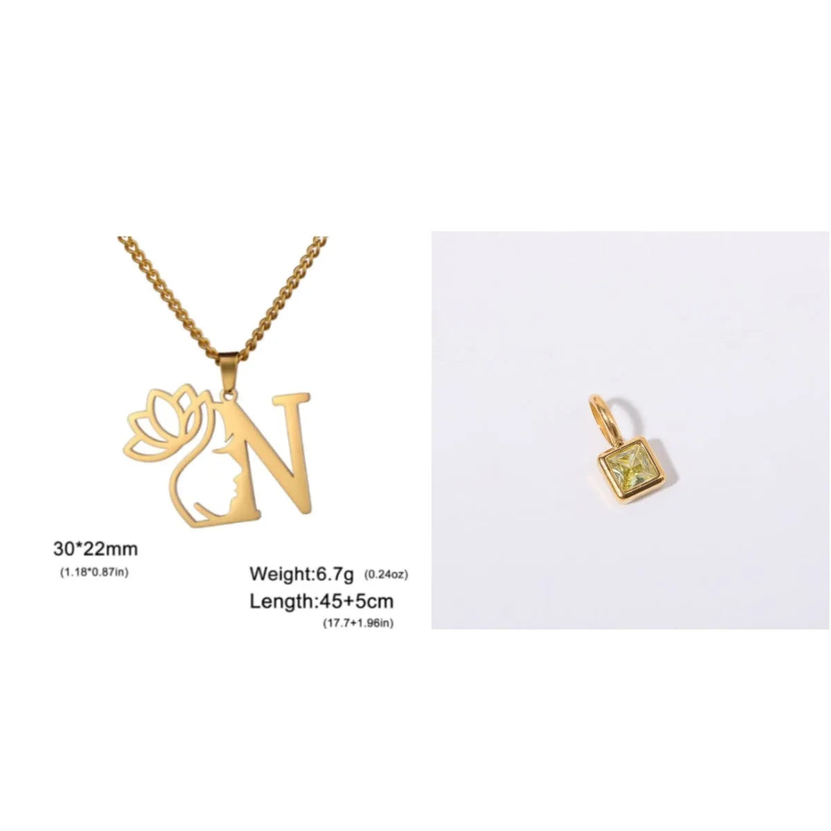 Stainless steel cross chain necklace with electroplated finish and single pendant