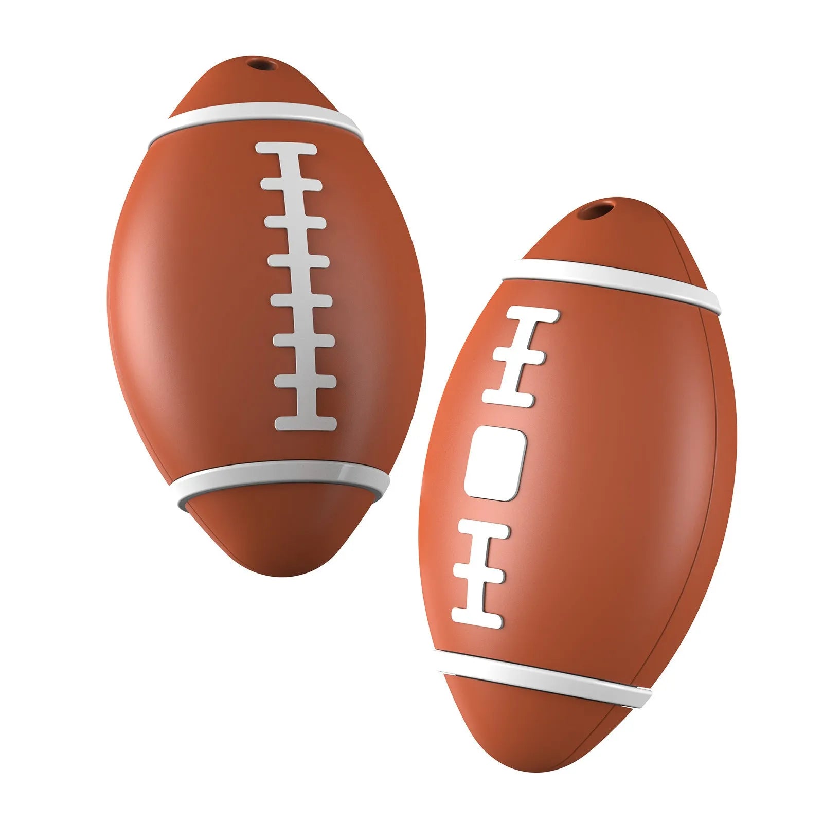 F06 Rugby style anti-loss alarm device in black, measuring 31.8mm across.