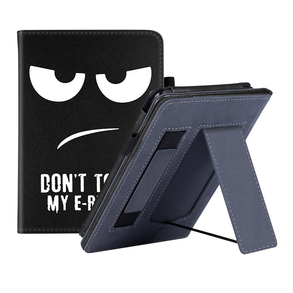 Kindle Paperwhite 11 fabric case with wrist strap bracket in calf leather construction