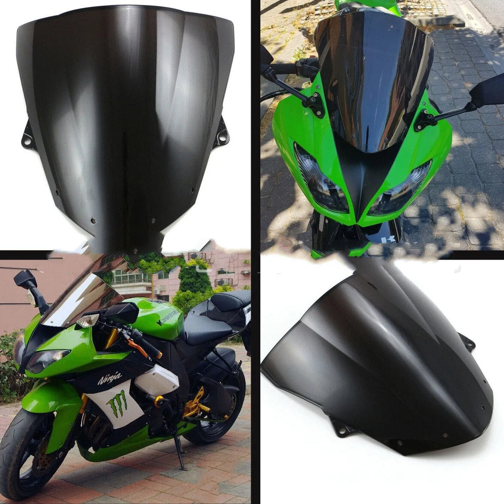 Blue and brown motorcycle windscreen for Kawasaki ZX-6R 636 and ZX-10R replacement