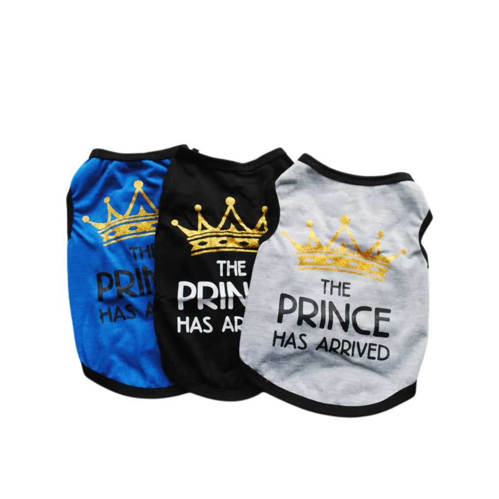 Cotton dog vest for spring and summer wear in casual style with colour options