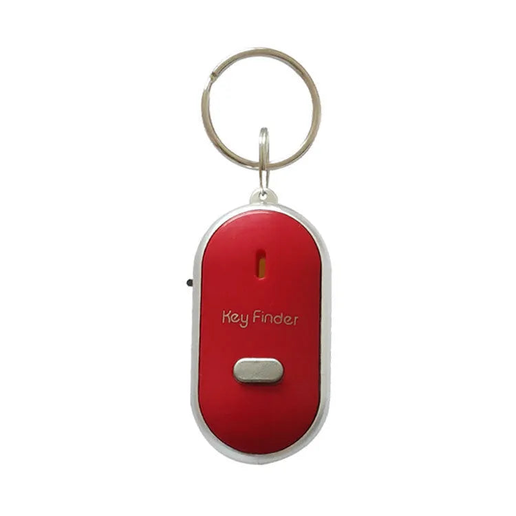 Oval-shaped plastic key finder pendant in red, blue, white, black, and orange colour options.