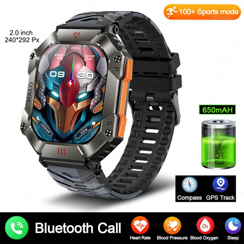 Android smart watch for women with GPS, titanium case, and a selection of band styles on display.