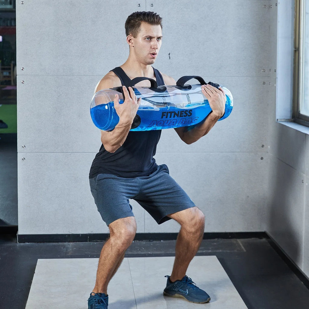 Transparent PVC water injection weight bag inflatable soft dumbbell for strength training