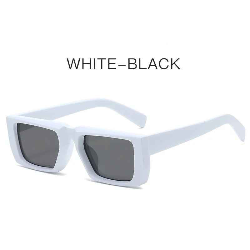 Y2K style sunglasses with UV400 lenses in a full PC frame, shown in multiple colour options.