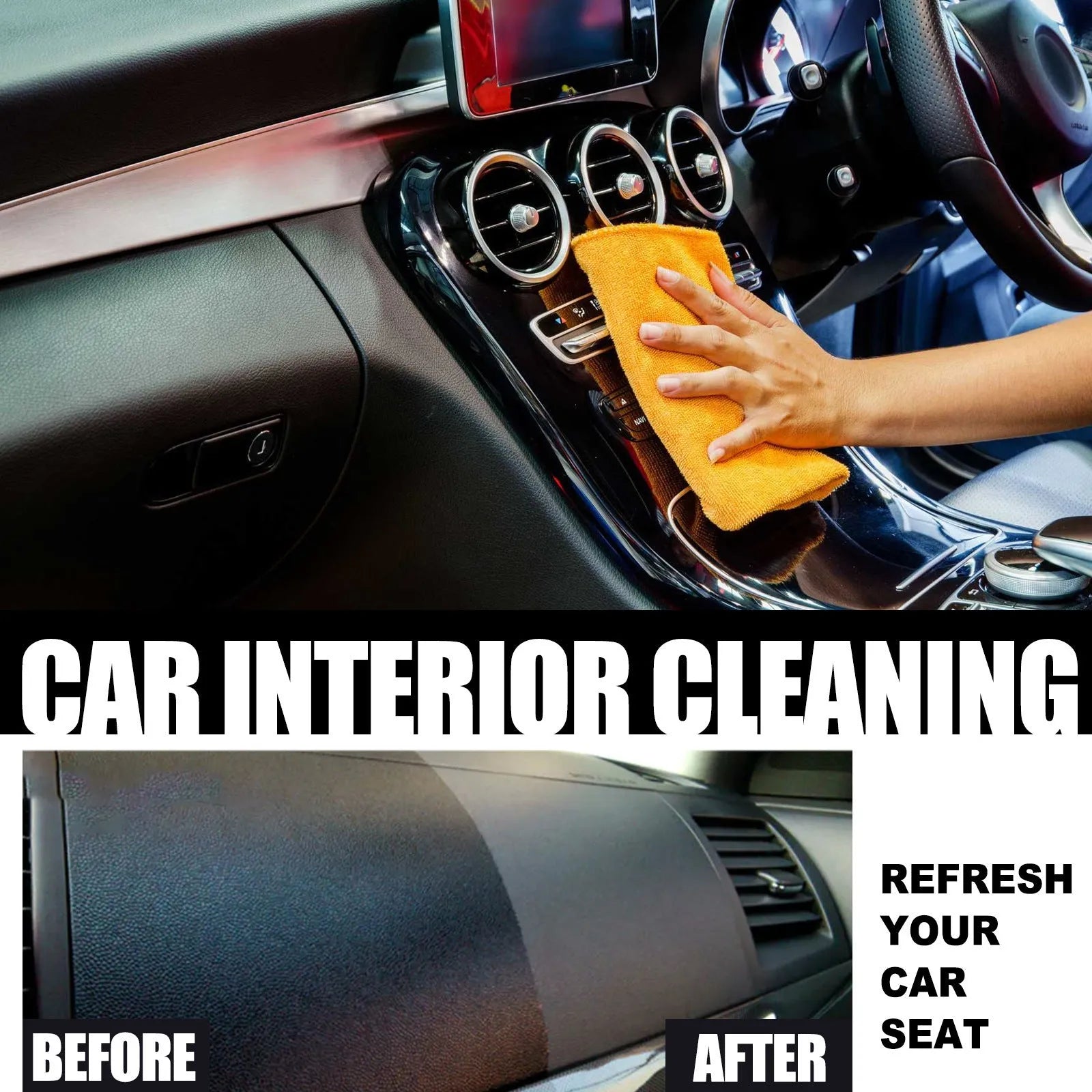 120ml bottle of car interior cleaner for leather and dashboard surfaces