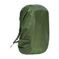 80-litre backpack rain cover in army green colour made from PU material for waterproof protection.