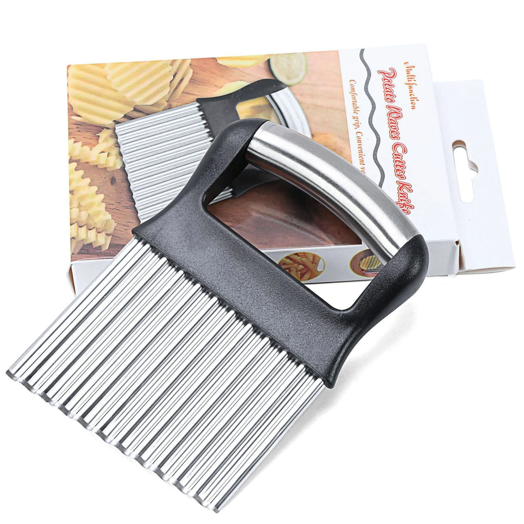 Stainless steel potato wave cutter knife kitchen tool 14cm by 9cm