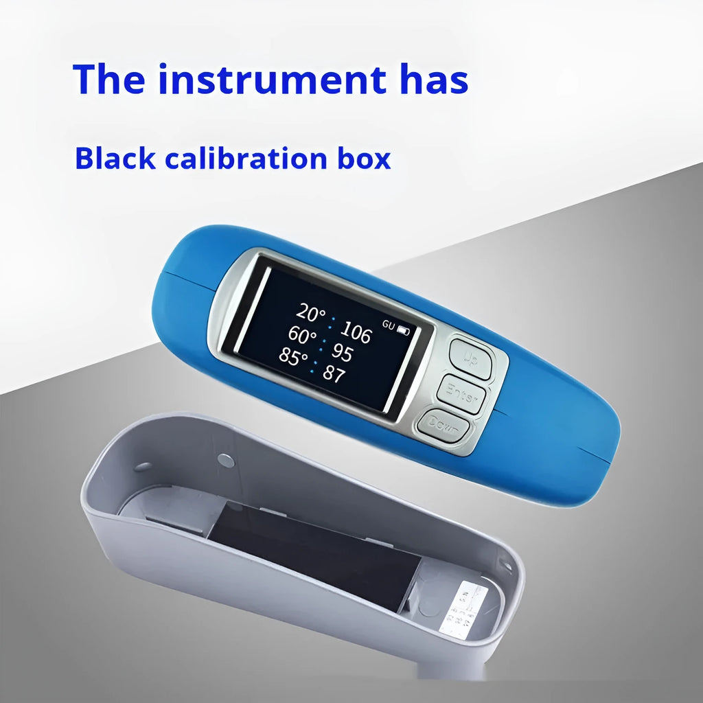 Portable glossiness tester device for ceramic brightness and stone surface measurement