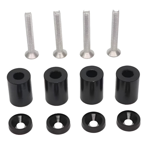 Aluminium machine cover spacers with screws nuts washers for 6mm 8mm car modifications in three colours