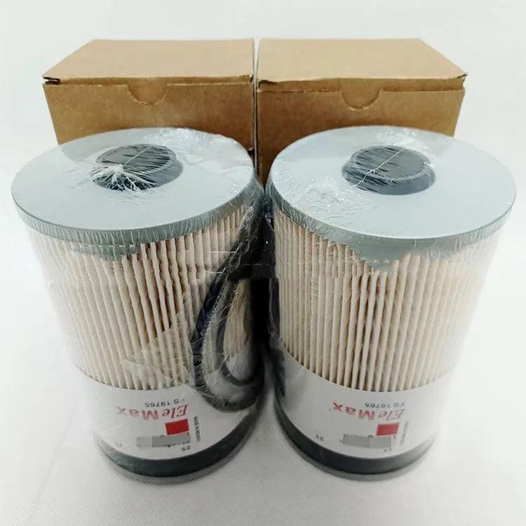 FS19764 diesel fuel filter for generator sets with folding paper element and 10mm connections