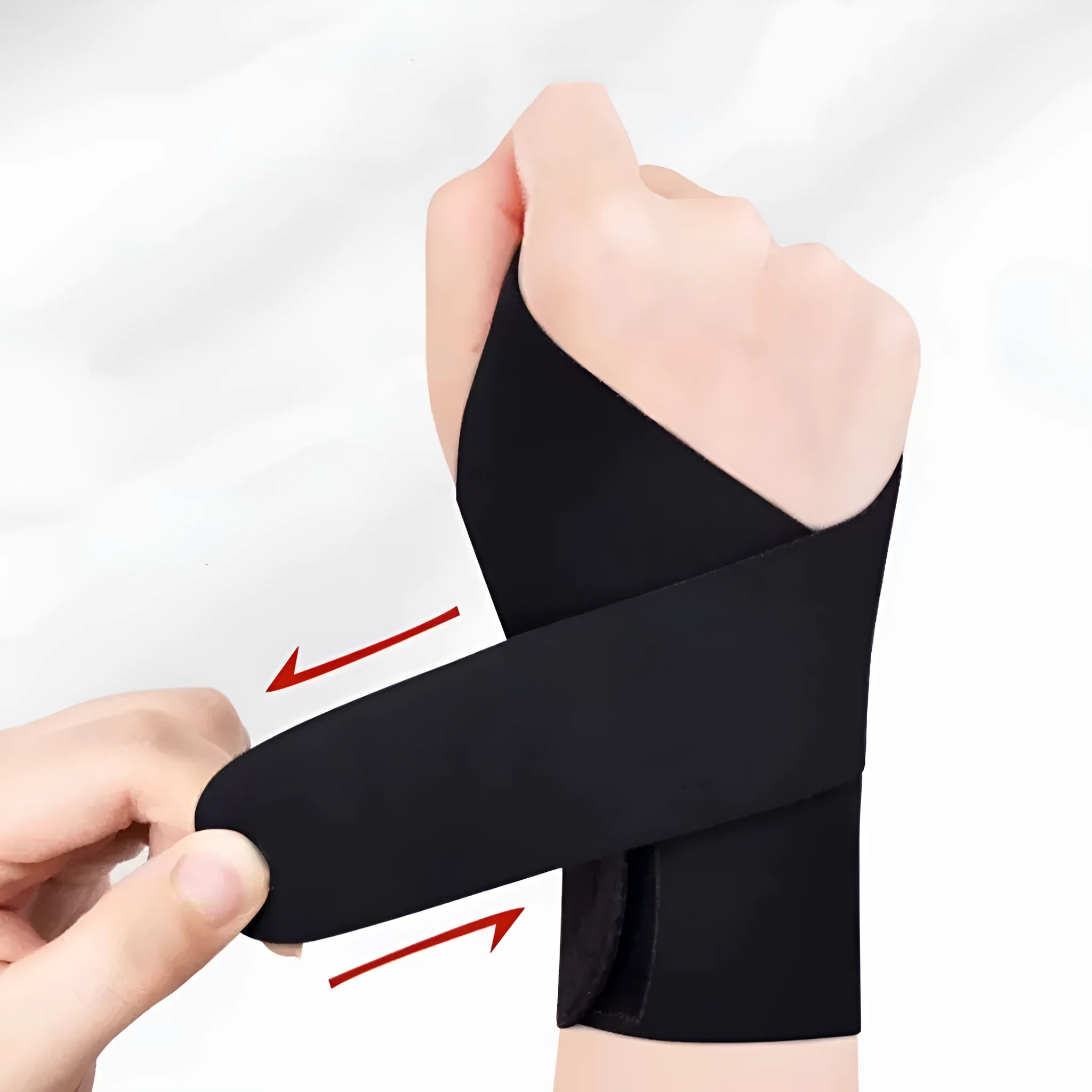 Adjustable athletic wristguards in black and skin colour options for wrist support