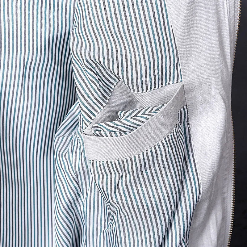 Men's thin linen jacket in lightweight cotton fabric available in blue, grass green, and heather grey colours