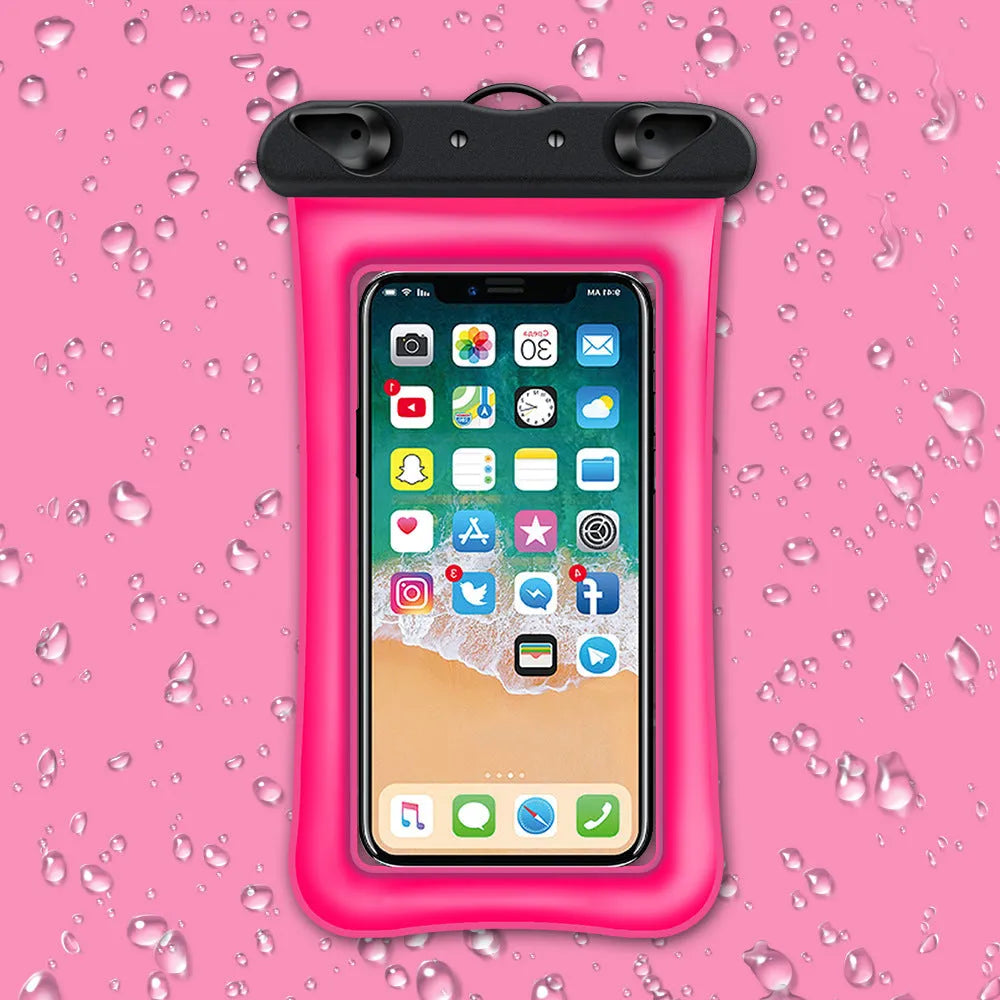Waterproof phone pouch with 45cm rope in various colour options