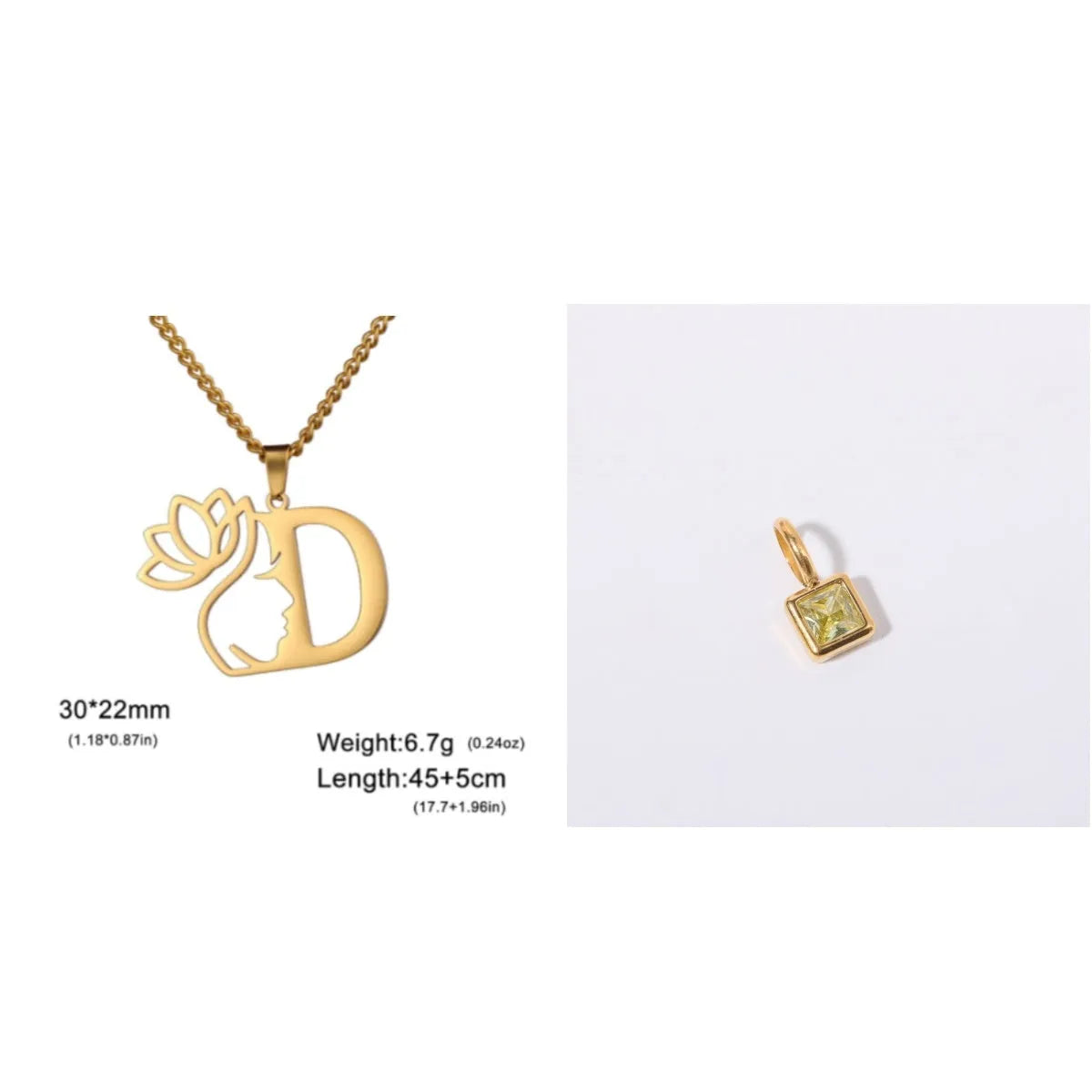 Stainless steel cross chain necklace with electroplated finish and single pendant