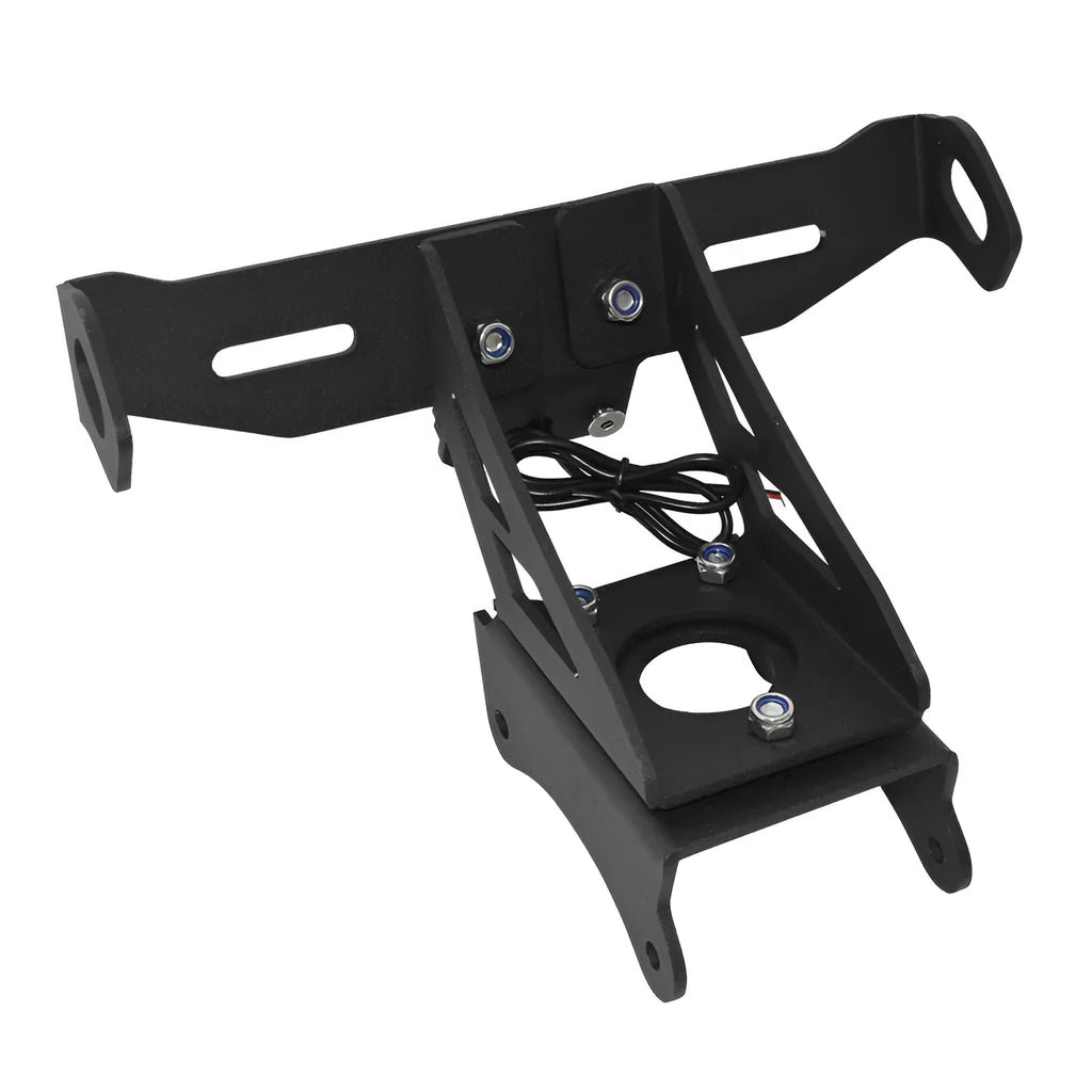 Black aluminium license plate holder for Honda motorcycle rear mounting