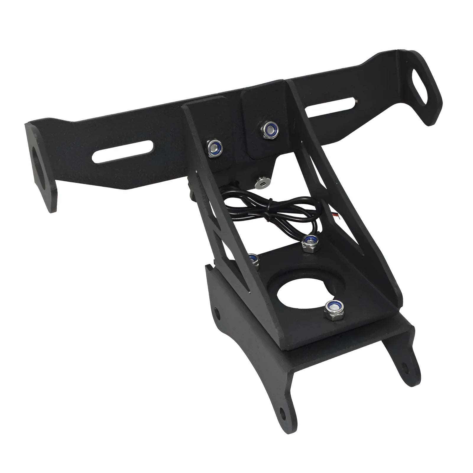 Black aluminium license plate holder for Honda motorcycle rear mounting