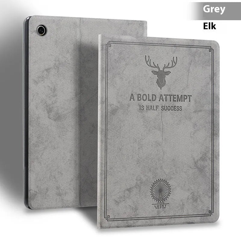 TPU leather clamshell iPad protective case in Brown Elk colour for iPad Pro 11-inch.