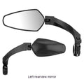 Black acrylic bicycle rearview mirror with rotatable adjustment mechanism