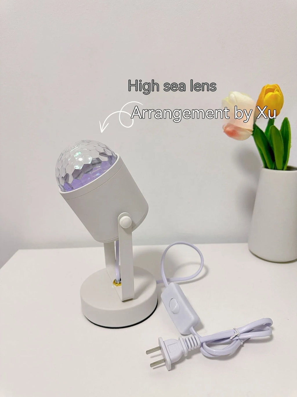 Dynamic water ripple atmosphere table lamp with ceiling or desktop placement options