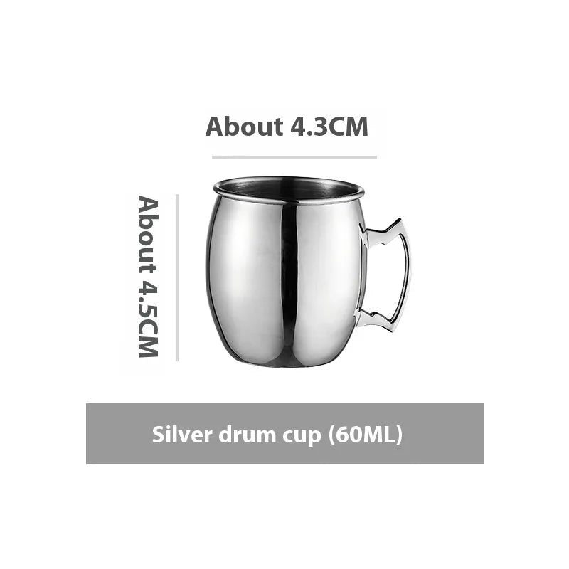 Stainless steel Moscow Mule cocktail glass with copper plating in multiple colour options