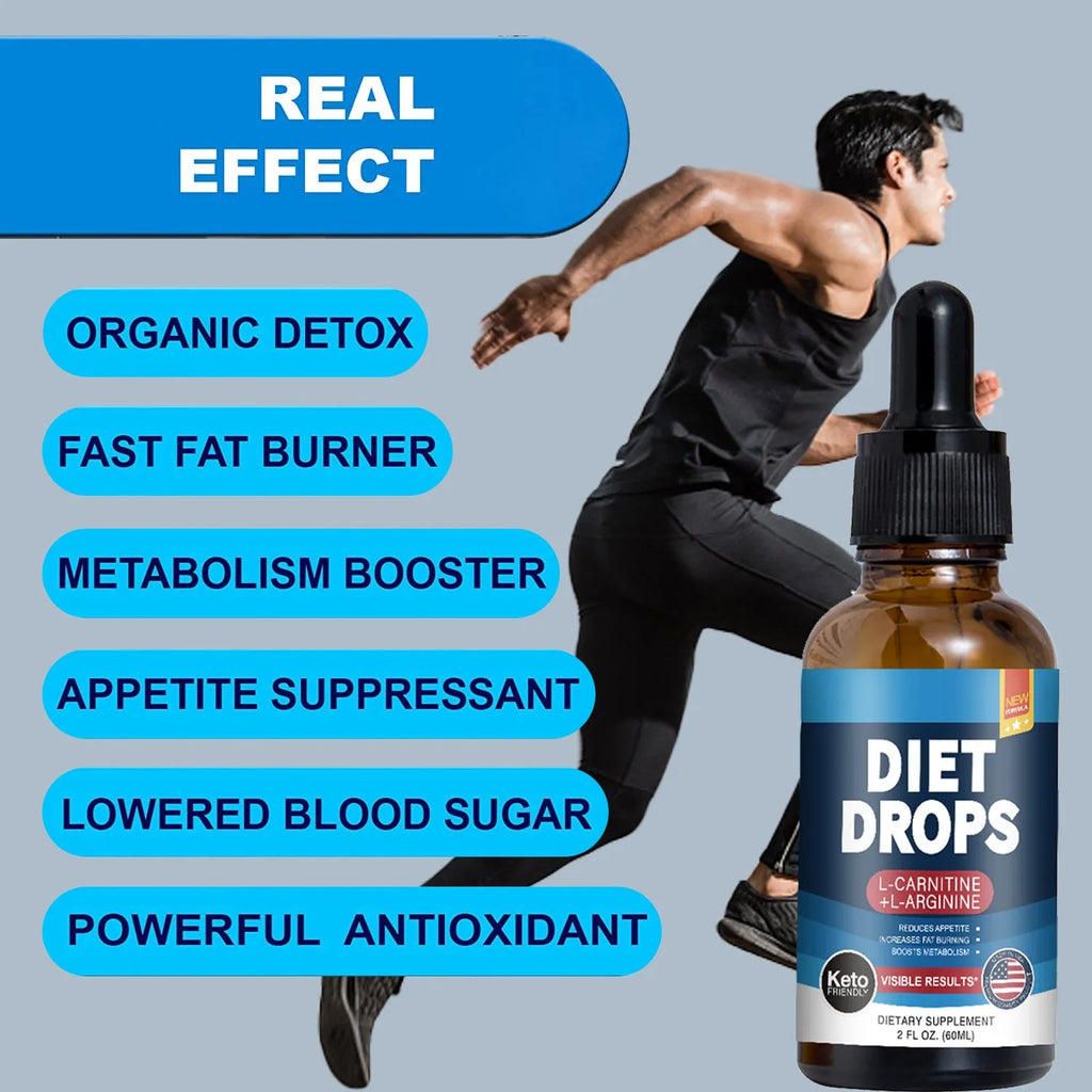60ml ketone drops supplement bottle with dropper for weight management support