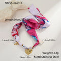 Stainless steel 18K gold plated geometric pendant necklace and matching bracelet set
