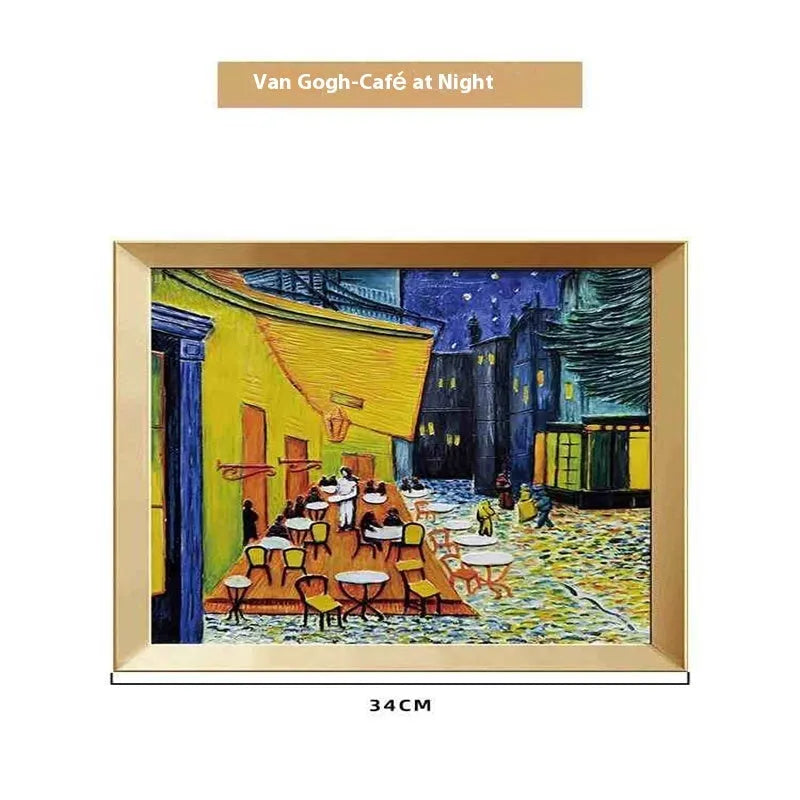 DIY oil painting kit with epoxy pottery paints showing Van Gogh Sunflowers design on canvas