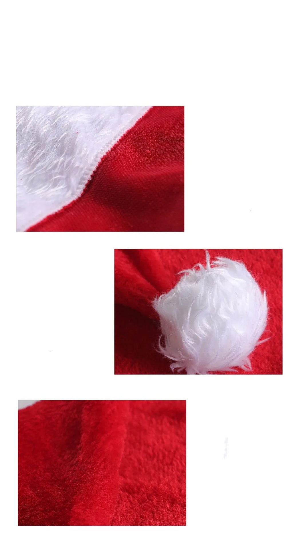 Red and white plush Santa hat with illuminated multi-colour LED lights around the base and a white pom-pom on top.