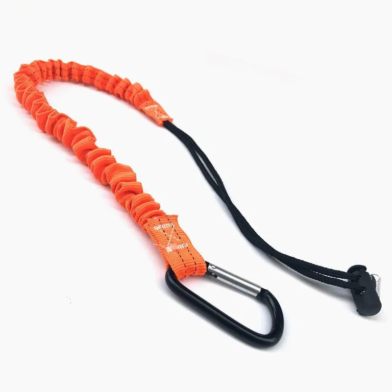 Orange 90cm fishing rod safety rope with polyester polypropylene construction for 10kg load protection
