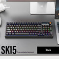 SK15 wired mechanical keyboard with control knob in TKL layout for gaming laptops