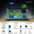 Desktop smart fish tank with integrated ecological filter and oxygen making function in luxury black colour