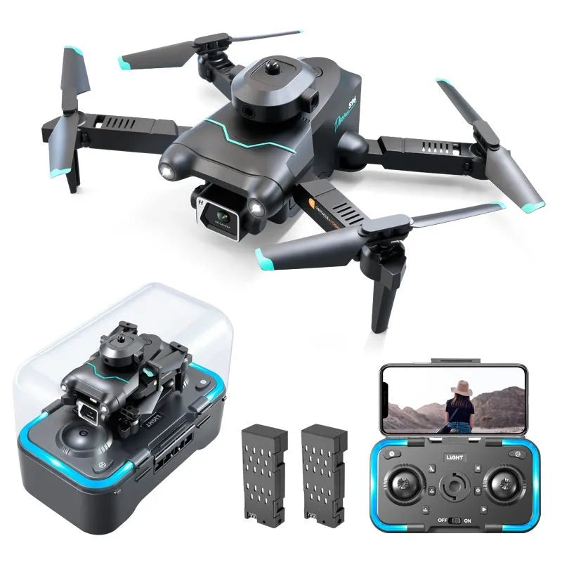 Black S96 four-axis drone with obstacle avoidance and camera under 30cm size