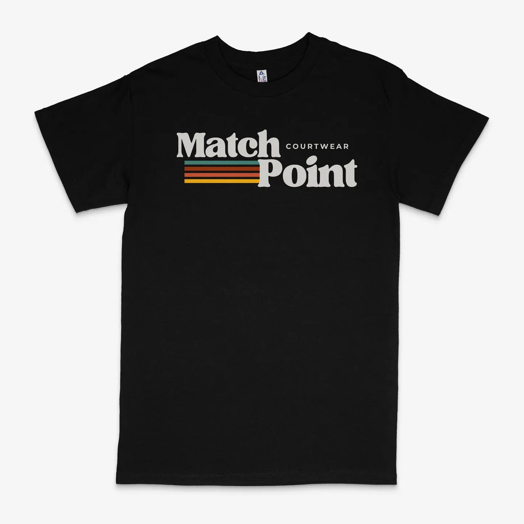 Men's black polyester t-shirt with 3D printed text pattern, round neck and short sleeves