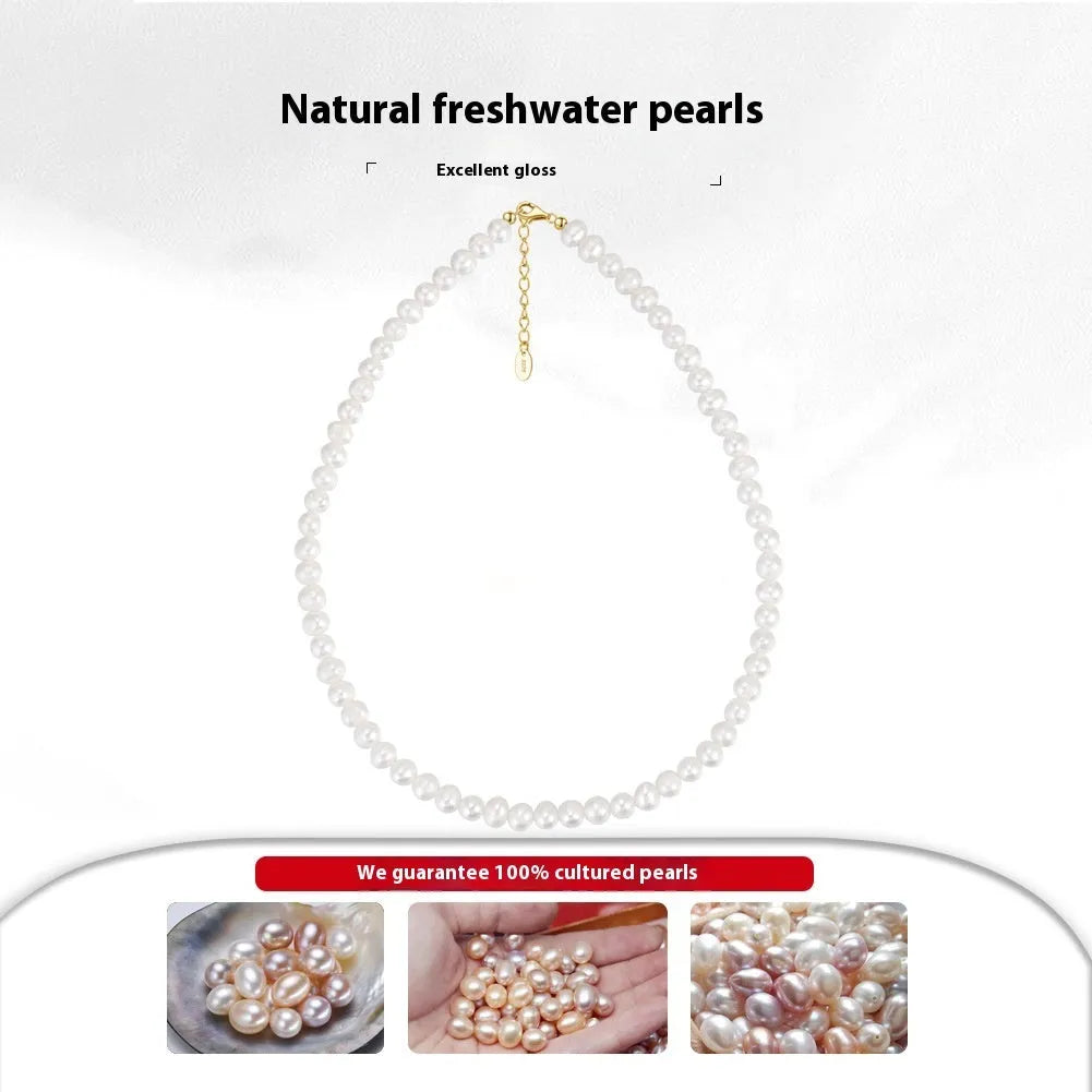 Adjustable sterling silver necklace with natural freshwater pearl pendant