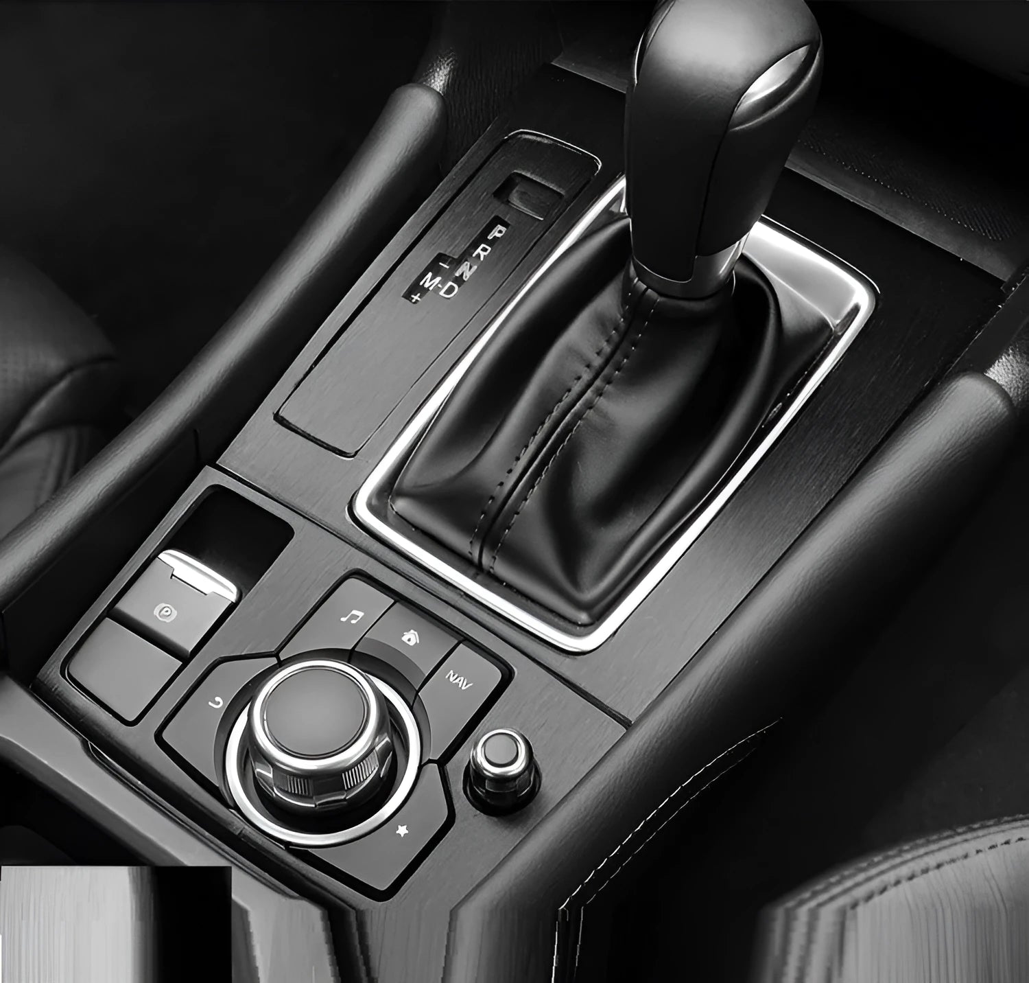 Car interior decorative sticker kit for centre console and dashboard modification with model-specific pieces