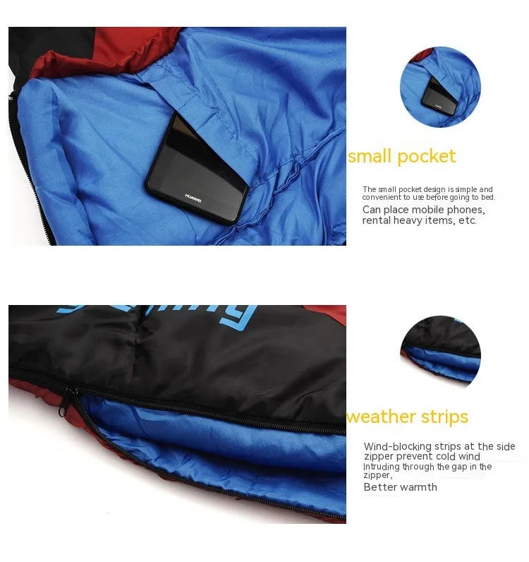 Mummy style outdoor sleeping bag with compression sack in army green colour