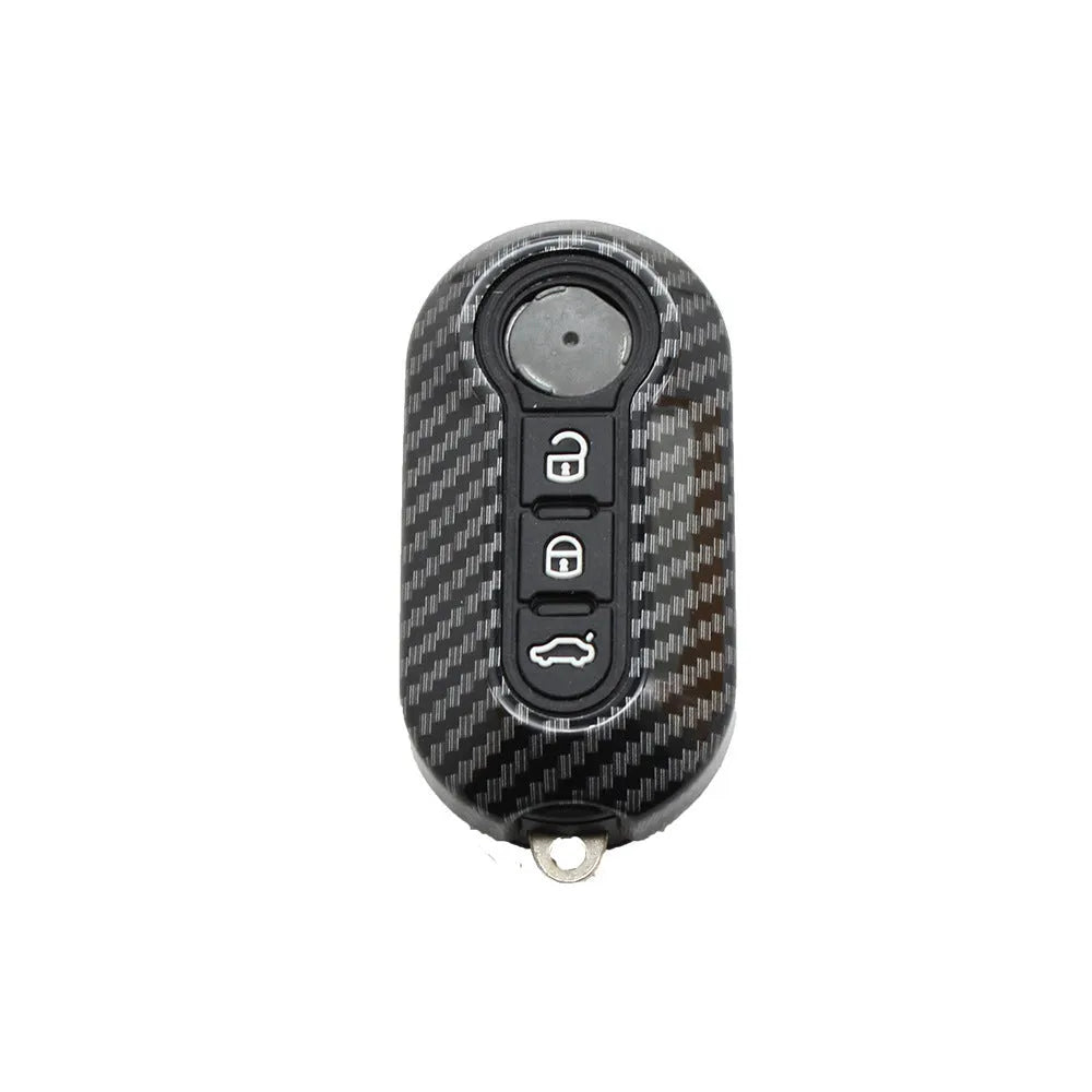 Fiat 500 Boyue Ottimo Viaggio ABS plastic remote key case in black, red, and dark blue colours