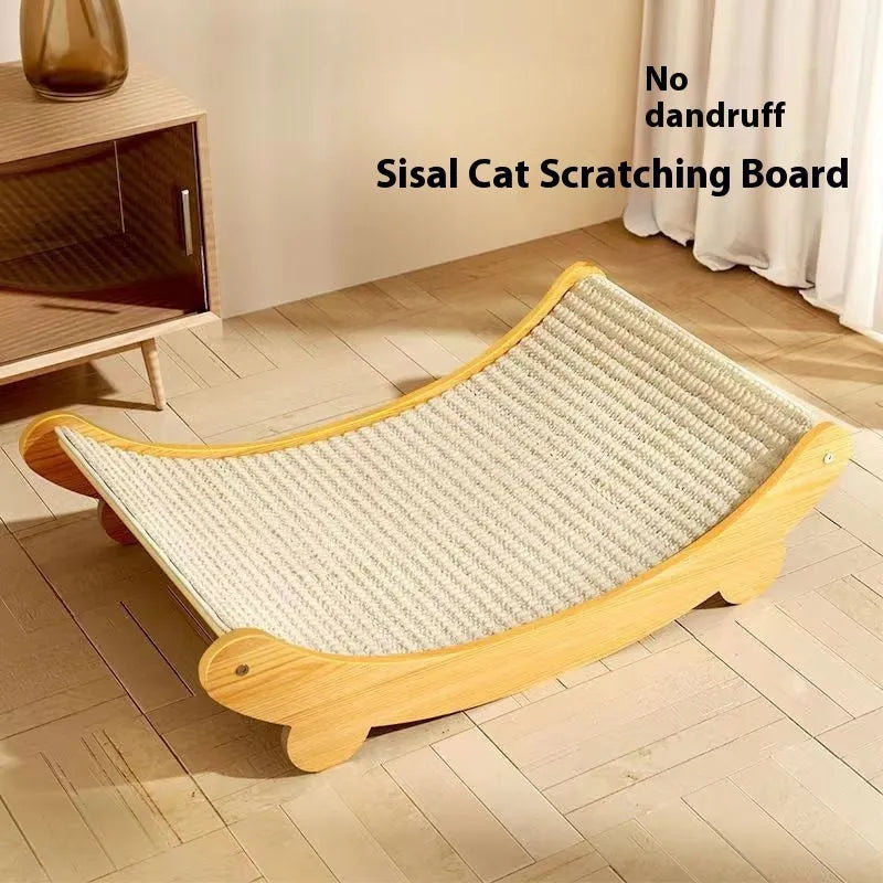 Sisal cat scratch board in natural pastoral style, available in small and large sizes