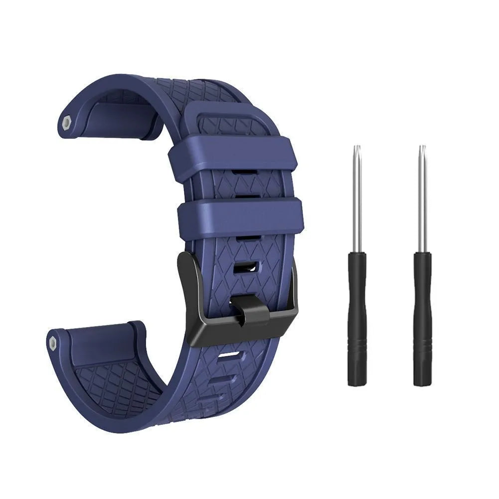 Jiaming compatible 26mm silicone watch strap with stainless steel buckle in multiple colour options
