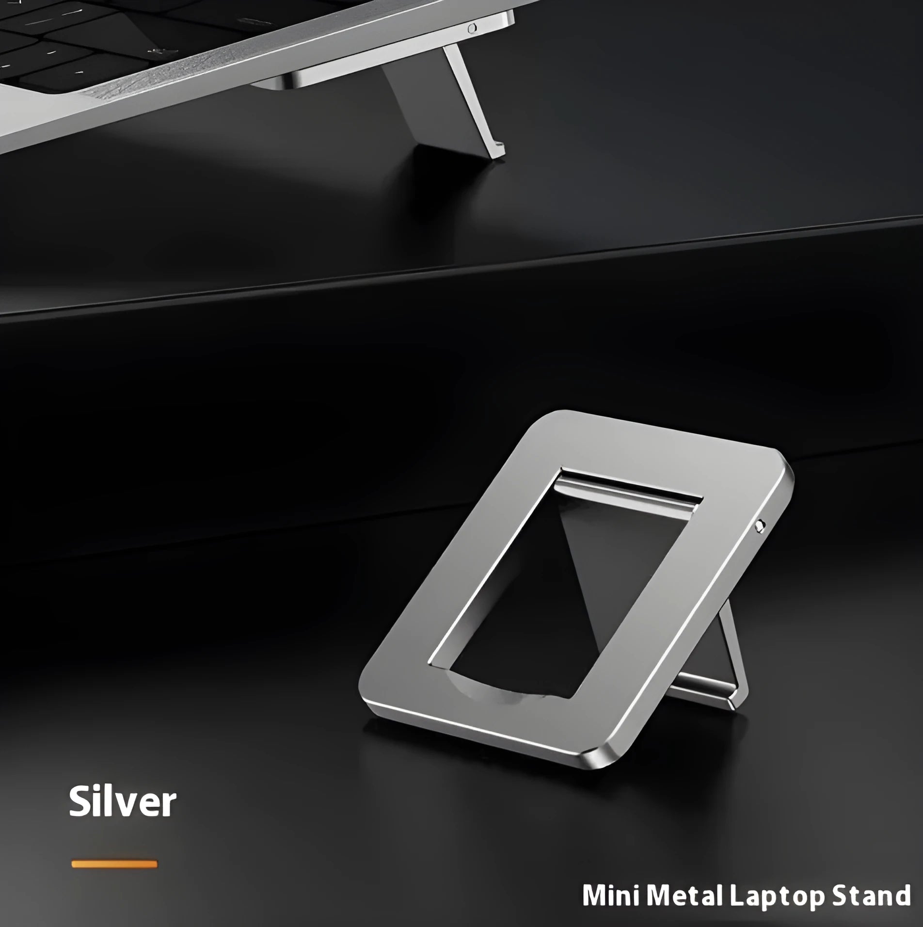 Aluminium alloy folding laptop cooling bracket with 3M adhesive in silver and white colours