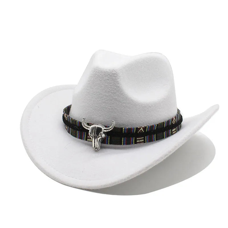 Western cowboy hat with bell crown in polyester fabric available in multiple colours for unisex size M