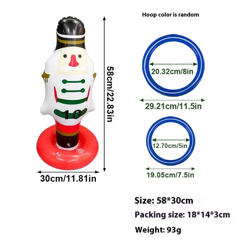 PVC inflatable throwing toy showing octopus, antlers, witch hat, spider, Santa Claus, and rabbit ear styles for Ghost Festival games