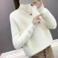 Women's half turtleneck solid colour long sleeve bottoming shirt in black size S
