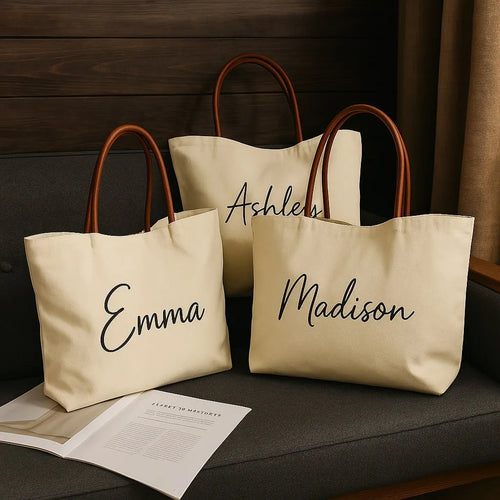 Canvas tote bag in beige white colour with reinforced double-stitched handles