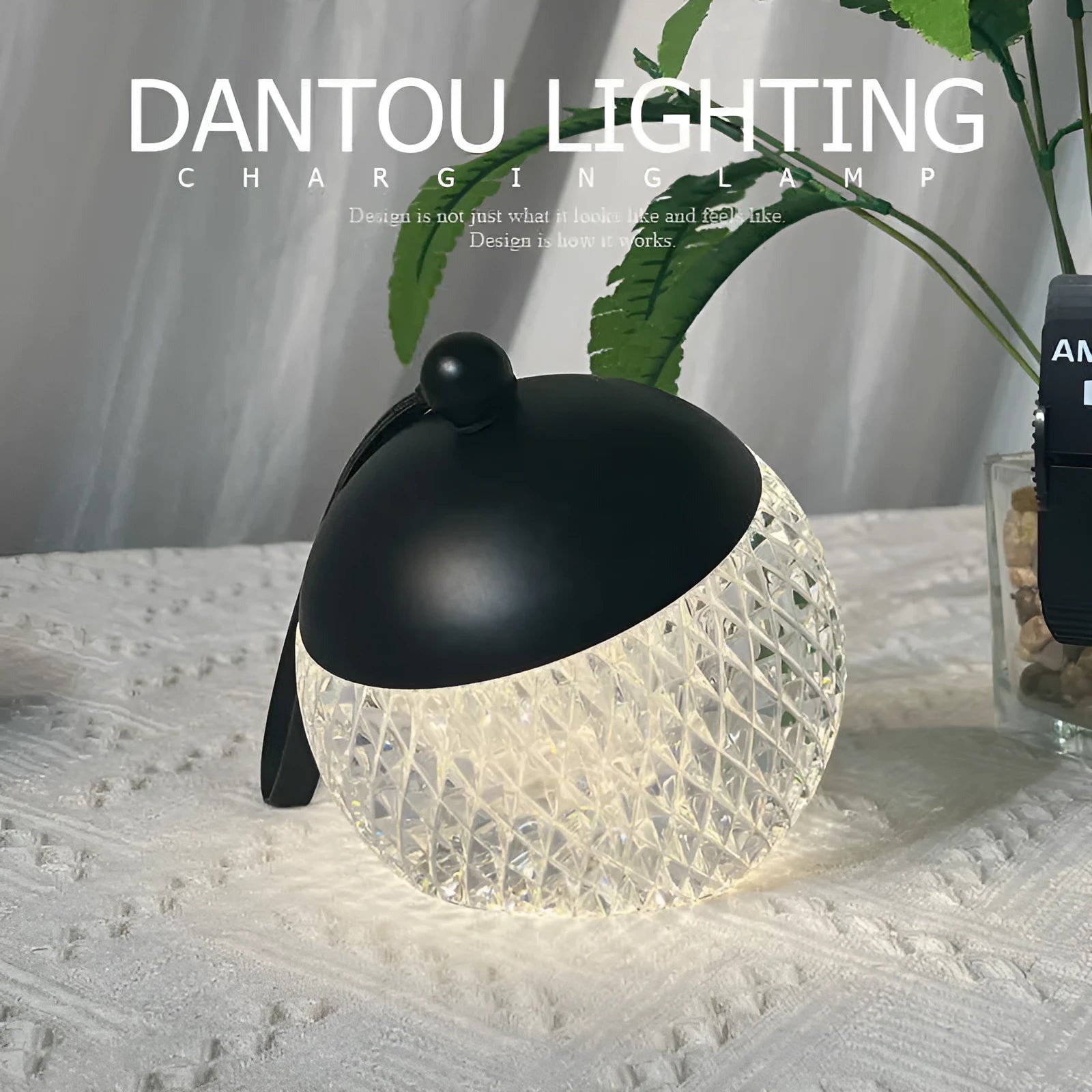 Portable small night lamp with touch switch dimmable LED lighting in minimalist European style