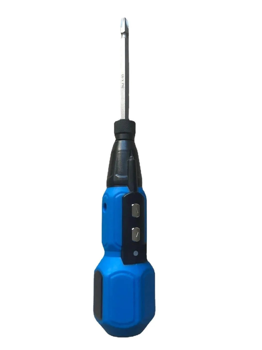 36V rechargeable electric screwdriver with straight alloy steel handle in black or blue colour options