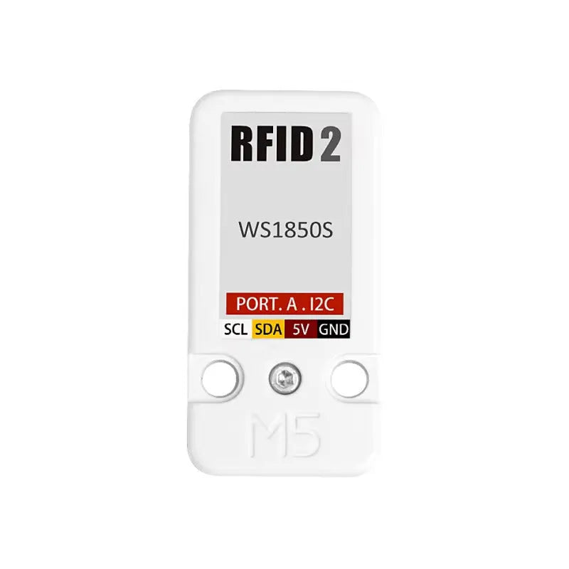 WS1850S RFID sensor module on a white background with an HY2.0-4P connection cable.