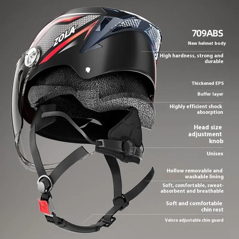 3C-certified ABS plastic motorcycle half helmet shown in a light brown double mirror colour.