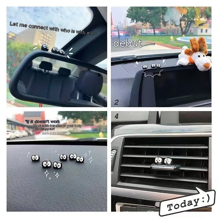 Small resin briquette car decoration with traceless tape for interior attachment